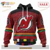 Custom New Jersey Devils Fearless Aganst Autism Sweatshirt NHL Hoodie 3D