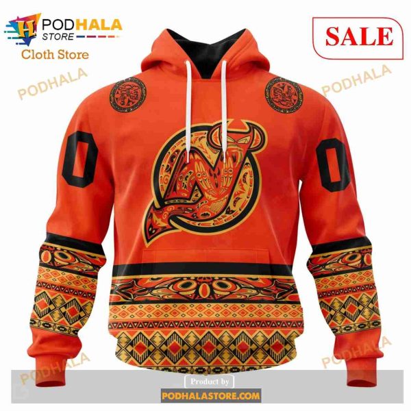 Custom New Jersey Devils National Day For Truth And Reconciliation NHL Hoodie 3D