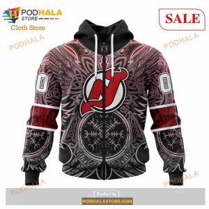 Custom New Jersey Devils Norse Viking Symbols Sweatshirt NHL Hoodie 3D