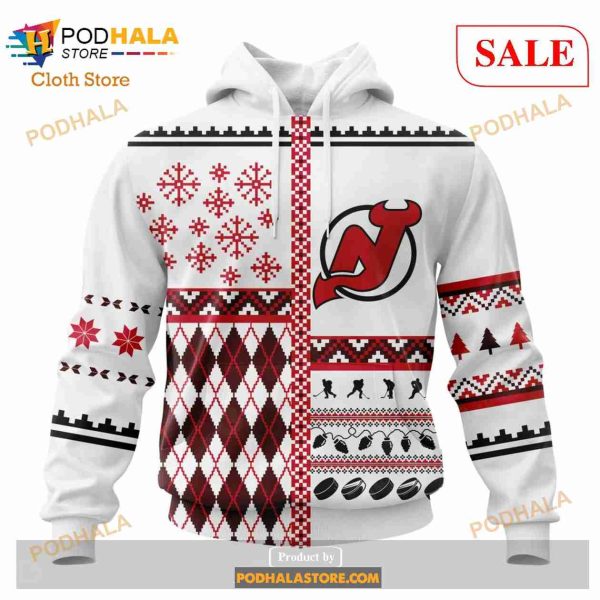 Custom New Jersey Devils Unisex Christmas Sweatshirt NHL Hoodie 3D