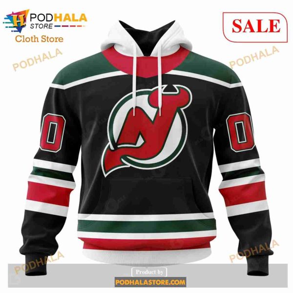 Custom New Jersey Devils Unisex With Retro Concepts Sweatshirt NHL Hoodie 3D