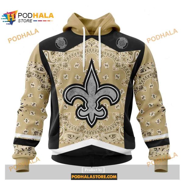 Custom New Orleans Saints Unisex Kits In Classic Style NFL Hoodie 3D