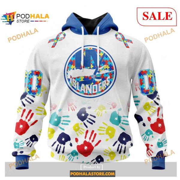 Custom New York Islanders Autism Awareness Design NHL 3D Shirt 3D Hoodie