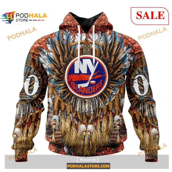 Custom New York Islanders Native Costume Design NHL 3D Shirt 3D Hoodie