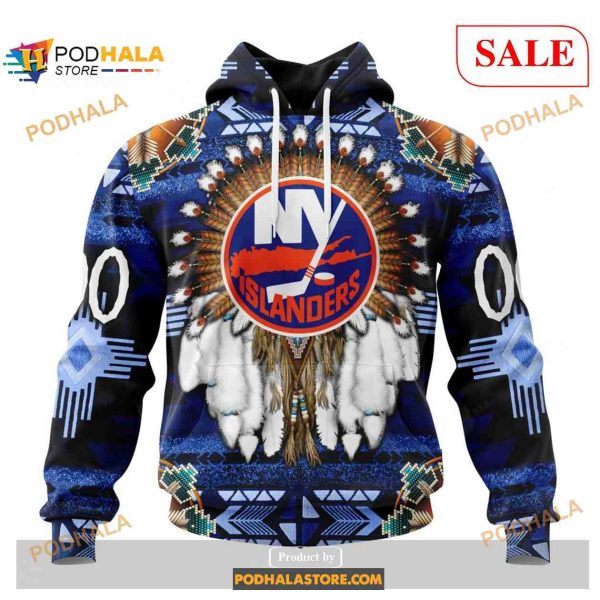 Custom New York Islanders Native Costume NHL 3D Shirt 3D Hoodie