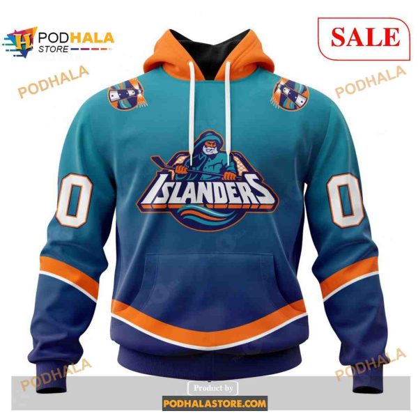 Custom New York Islanders Retro Gradient Design NHL 3D Shirt 3D Hoodie