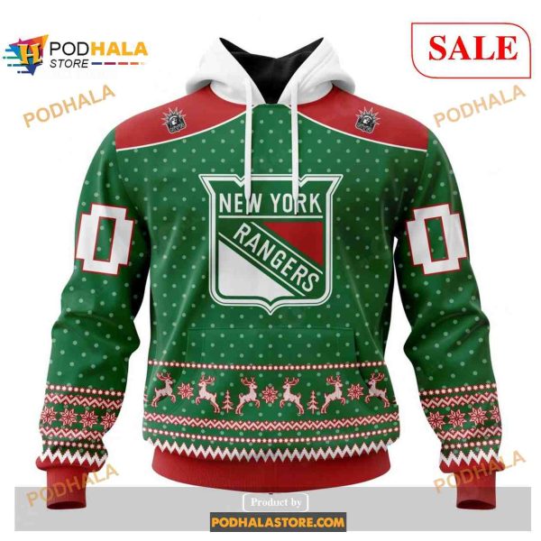 Custom New York Rangers Christmas Apparel NHL Shirt Hoodie 3D