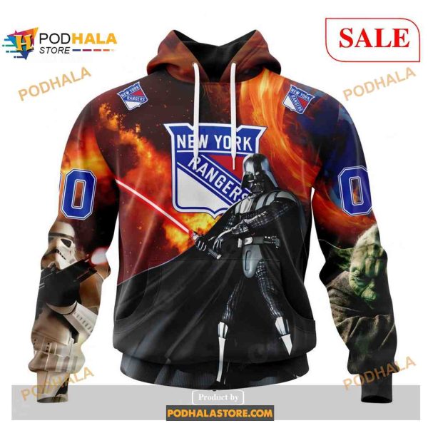 Custom New York Rangers Design X Star War NHL Shirt Hoodie 3D