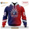 Custom New York Rangers Retro Gradient Design NHL Shirt Hoodie 3D