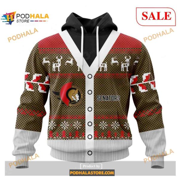 Custom Ottawa Senators Chrismas Season NHL Shirt Hoodie 3D