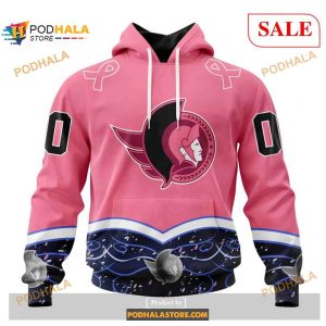 Custom Ottawa Senators Fights Cancer NHL Shirt Hoodie 3D