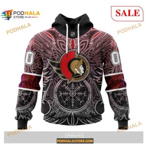 Custom Ottawa Senators Norse Viking Symbols NHL Shirt Hoodie 3D