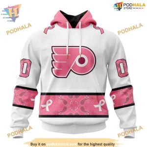 Custom PINK BREAST CANCER NHL Philadelphia Flyers Hoodie 3D