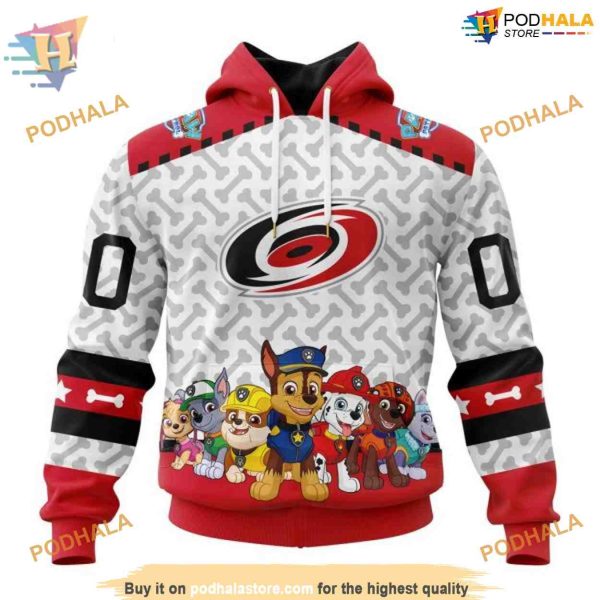 Custom PawPatrol Design NHL Carolina Hurricanes Hoodie 3D Sweatshirt