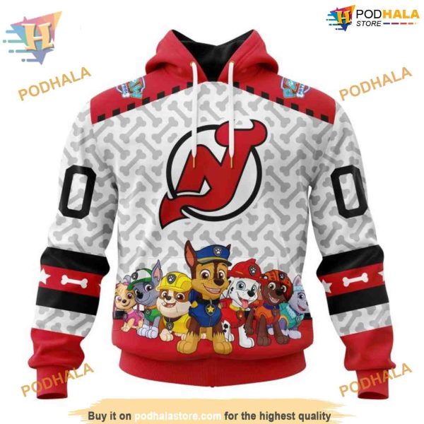 Custom PawPatrol Design NHL New Jersey Devils Hoodie 3D