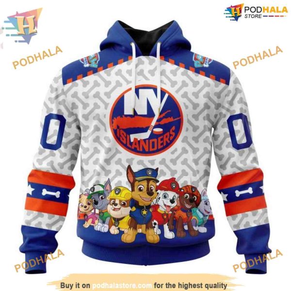 Custom PawPatrol Design NHL New York Islanders Hoodie 3D