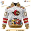 Custom PawPatrol Design NHL Ottawa Senators Hoodie 3D