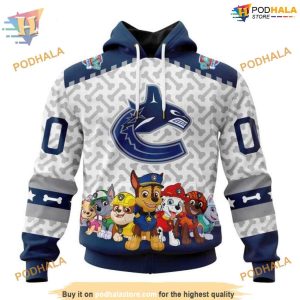 Custom PawPatrol Design NHL Vancouver Canucks Hoodie 3D