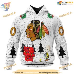 Custom Peanuts Design NHL Chicago Blackhawks Hoodie 3D