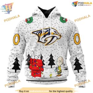 Custom Peanuts Design NHL Nashville Predators Hoodie 3D