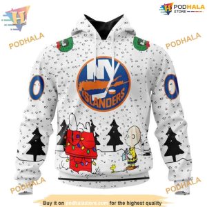 Custom Peanuts Design NHL New York Islanders Hoodie 3D