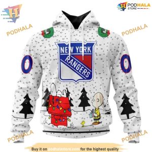 Custom Peanuts Design NHL New York Rangers Hoodie 3D