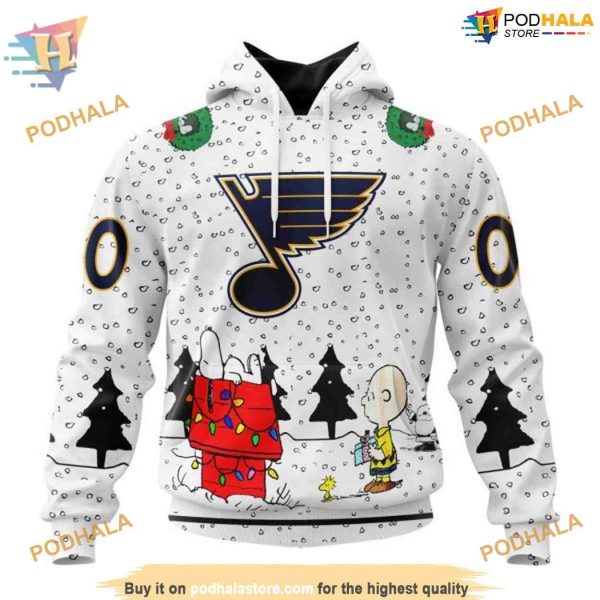 Custom Peanuts Design NHL St. Louis Blues Hoodie 3D Sweatshirt