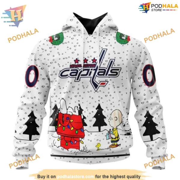 Custom Peanuts Design NHL Washington Capitals Hoodie 3D