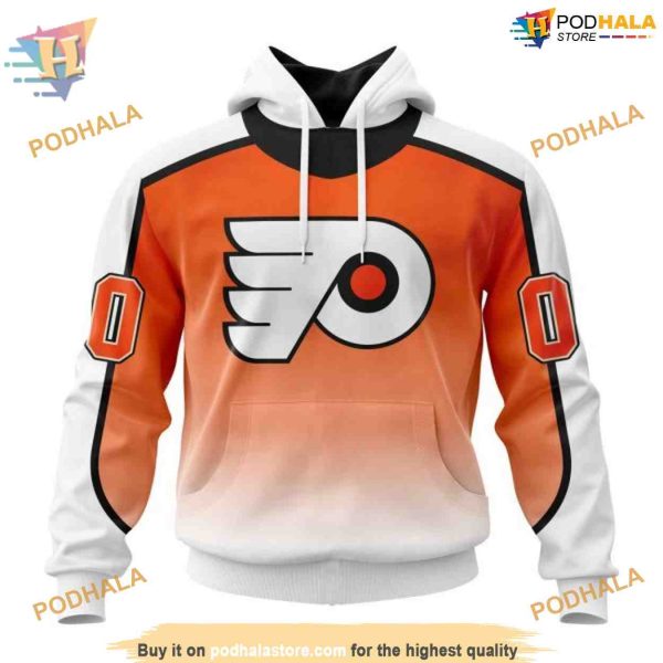 Custom Persionalized Retro Gradient Design NHL Philadelphia Flyers Hoodie 3D