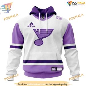 Custom Personalize 2023 Hockey Fight Cancer NHL St. Louis Blues Hoodie 3D