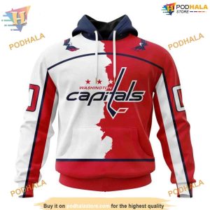 Custom Personalize 2023 Home Mix Away NHL Washington Capitals Hoodie 3D