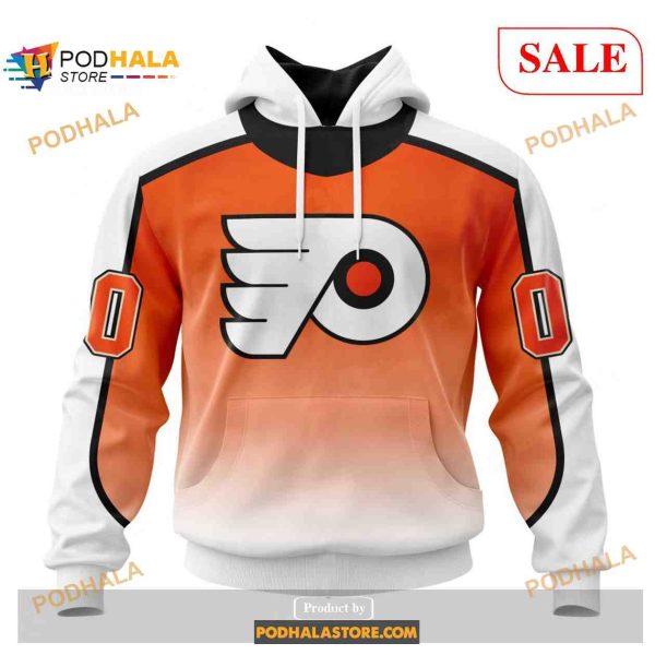 Custom Philadelphia Flyers Retro Gradient Design NHL Shirt Hoodie 3D