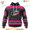 Custom Pink In The Rink Fight Breast Cancer NHL Carolina Hurricanes Hoodie 3D