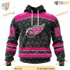 Custom Pink In The Rink Fight Breast Cancer NHL Detroit Red Wings Hoodie 3D