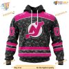 Custom Pink In The Rink Fight Breast Cancer NHL New Jersey Devils Hoodie 3D