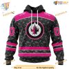 Custom Pink In The Rink Fight Breast Cancer NHL Winnipeg Jets Hoodie 3D