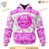 Custom Pink October Breast Cancer Awareness Month NHL New York Islanders Hoodie 3D