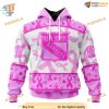 Custom Pink October Breast Cancer Awareness Month NHL New York Rangers Hoodie 3D