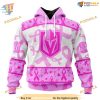 Custom Pink October Breast Cancer Awareness Month NHL Vegas Golden Knights Hoodie 3D