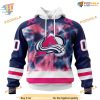 Custom Pink October Fight Breast Cancer NHL Colorado Avalanche Hoodie 3D