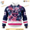 Custom Pink October Fight Breast Cancer NHL Los Angeles Kings Hoodie 3D