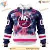 Custom Pink October Fight Breast Cancer NHL New York Islanders Hoodie 3D