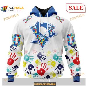 Custom Pittsburgh Penguins Autism Awareness Design NHL Shirt Hoodie 3D