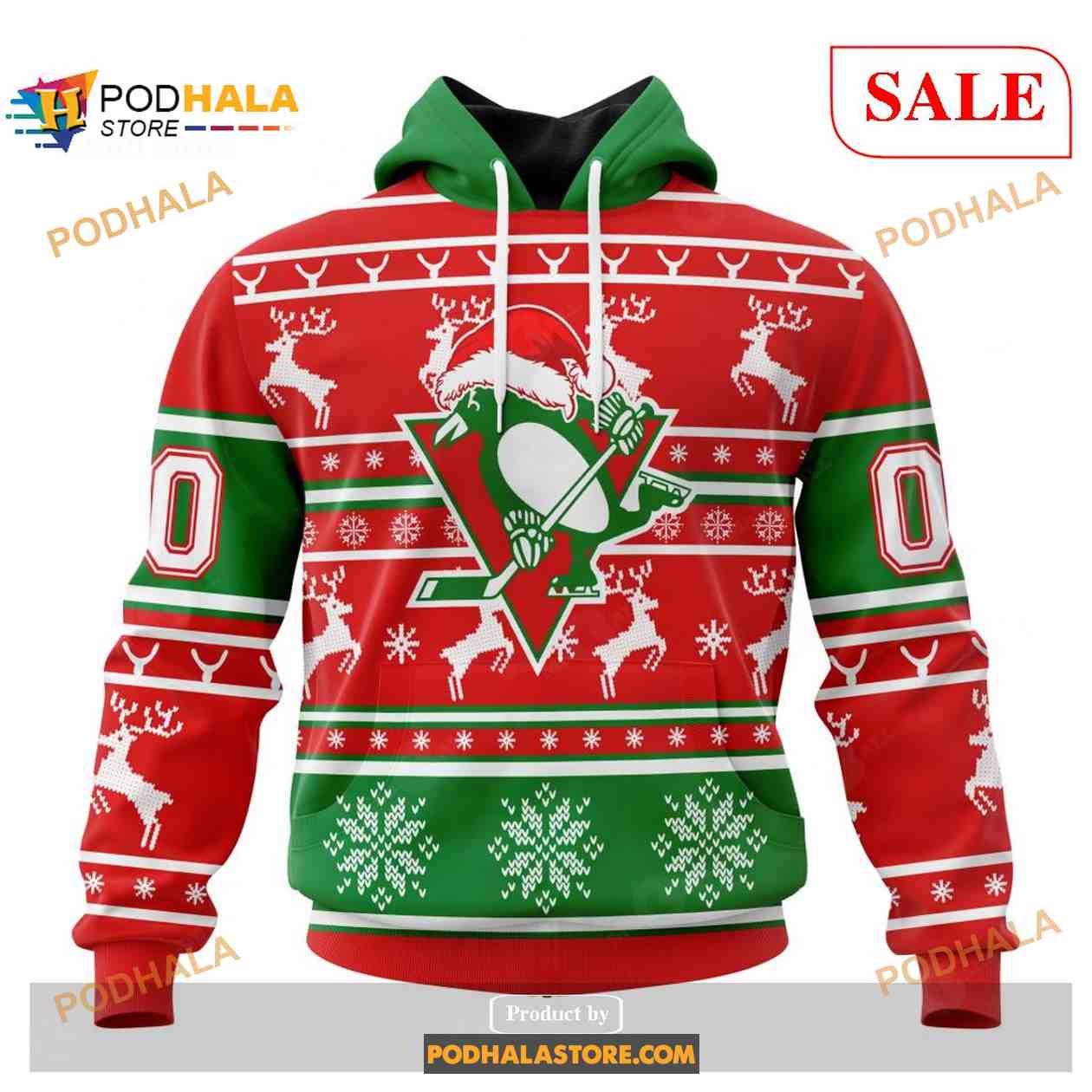 Custom Pittsburgh Penguins Christmas NHL Unisex Shirt Hoodie 3D Custom Pittsburgh Penguins Christmas NHL Unisex Shirt Hoodie 3D