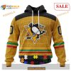 Custom Pittsburgh Penguins Fearless Aganst Autism NHL Shirt Hoodie 3D