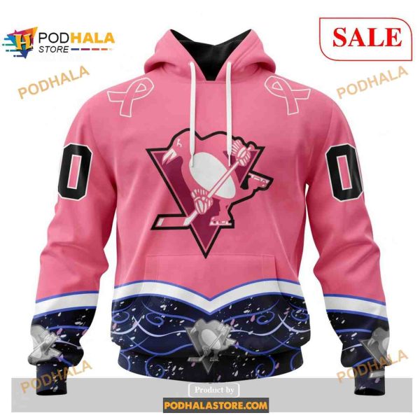 Custom Pittsburgh Penguins Fights Cancer NHL Shirt Hoodie 3D