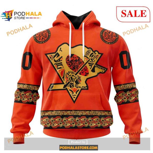 Custom Pittsburgh Penguins National Day For Truth And Reconciliation NHL Hoodie 3D