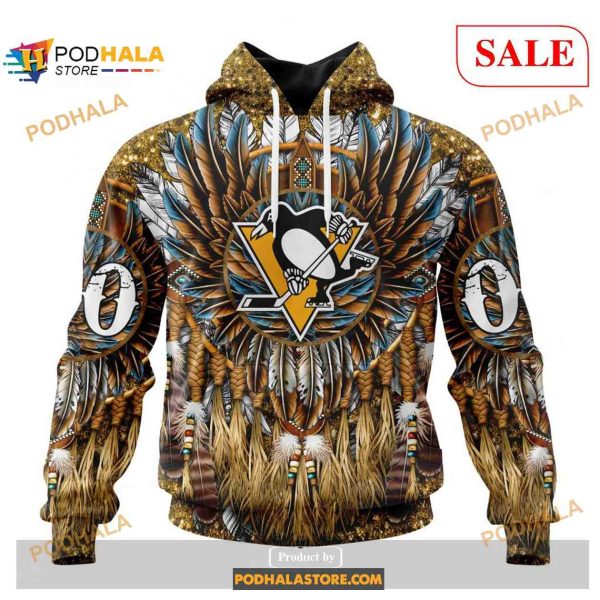 Custom Pittsburgh Penguins Native Costume Design NHL Shirt Hoodie 3D