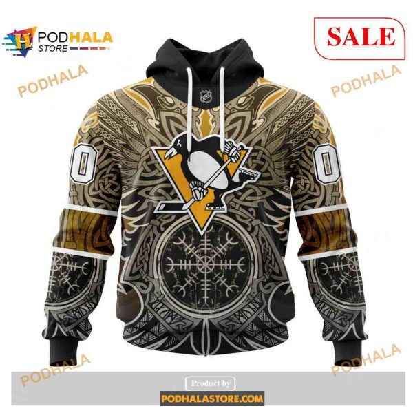 Custom Pittsburgh Penguins Norse Viking Symbols NHL Shirt Hoodie 3D