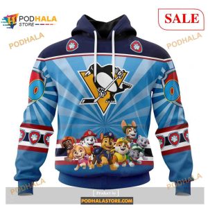 Custom Pittsburgh Penguins Paw Patrol NHL Shirt Hoodie 3D